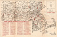 Massachusetts 1931 State Highway Map Reprint