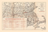 Massachusetts 1931a State Highway Map Reprint