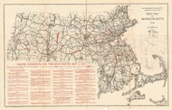 Massachusetts 1934 State Highway Map Reprint