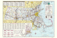 Massachusetts 1973 State Highway Map Reprint