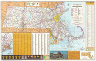 Massachusetts 1983 State Highway Map Reprint