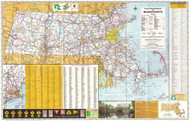 Massachusetts 1984 State Highway Map Reprint