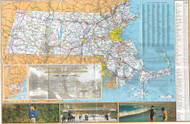 Massachusetts 1994 State Highway Map Reprint