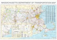 Massachusetts 2009 State Highway Map Reprint