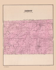 Amboy, Ohio 1888 - Old Town Map Reprint - Fulton Atlas 5