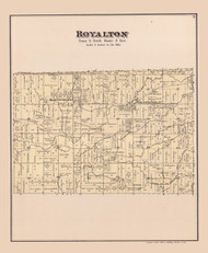 Royalton, Ohio 1888 - Old Town Map Reprint - Fulton Atlas 6
