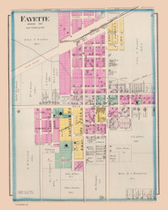 Fayette, Ohio 1888 - Old Town Map Reprint - Fulton Atlas 9