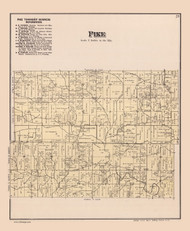 Pike, Ohio 1888 - Old Town Map Reprint - Fulton Atlas 11