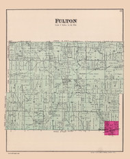 Fulton, Ohio 1888 - Old Town Map Reprint - Fulton Atlas 12