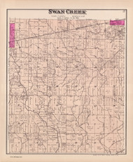 Swan Creek, Ohio 1888 - Old Town Map Reprint - Fulton Atlas 13