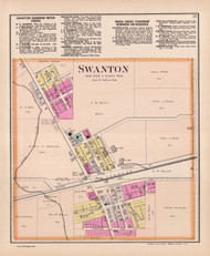 Swanton, Ohio 1888 - Old Town Map Reprint - Fulton Atlas 14