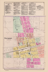 Wauseon, Ohio 1888 - Old Town Map Reprint - Fulton Atlas 17