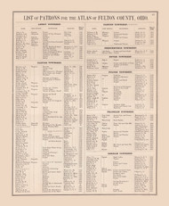 Text, Ohio 1888 - Old Town Map Reprint - Fulton Atlas 19