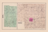 Dover - German, Ohio 1888 - Old Town Map Reprint - Fulton Atlas 20