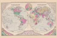 World Map, Ohio 1888 - Old Town Map Reprint - Fulton Atlas 33