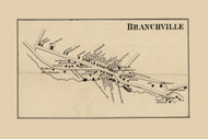 Branchville Frankford, New Jersey 1860 Old Town Map Custom Print - Sussex Co.