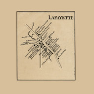 Lafayette Village, New Jersey 1860 Old Town Map Custom Print - Sussex Co.
