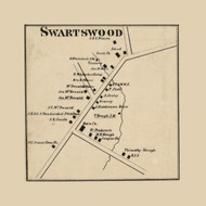Swartwood Village Stillwater - , New Jersey 1860 Old Town Map Custom Print - Sussex Co.