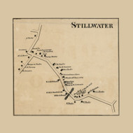 Stillwater Village - , New Jersey 1860 Old Town Map Custom Print - Sussex Co.
