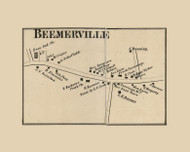 Beenerville Wantage - , New Jersey 1860 Old Town Map Custom Print - Sussex Co.