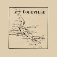 Coleville Wantage - , New Jersey 1860 Old Town Map Custom Print - Sussex Co.