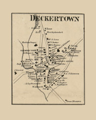 Deckertown Wantage - , New Jersey 1860 Old Town Map Custom Print - Sussex Co.