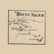 Mount Salem Wantage - , New Jersey 1860 Old Town Map Custom Print - Sussex Co.