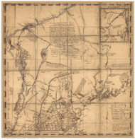 New Hampshire 1756 - 1761 Blanchard & Langdon Manuscript - Old State Map Reprint