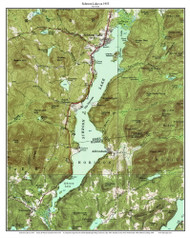 Schroon Lake 1953 - Custom USGS Old Topo Map - New York - Eastern Lakes