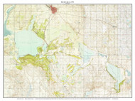Devils Lake 1951 1951 - Custom USGS Old Topo Map - North Dakota