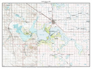 Devils Lake 1985 1985 - Custom USGS Old Topo Map - North Dakota