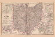 Map of Ohio, Ohio 1886 - Wood Co. 44