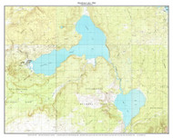 Shoshone Lake 1986 - Custom USGS Old Topo Map - Wyoming