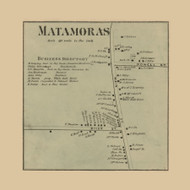 Matamoras, Pennsylvania 1862 Old Town Map Custom Print - Dauphin Co.