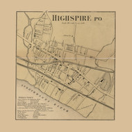 Highspire, Pennsylvania 1862 Old Town Map Custom Print - Dauphin Co.