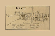 Gratz, Pennsylvania 1862 Old Town Map Custom Print - Dauphin Co.