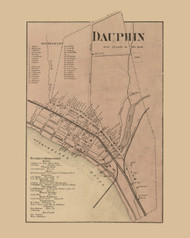 Dauphin, Pennsylvania 1862 Old Town Map Custom Print - Dauphin Co.
