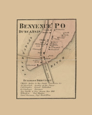 Bienvenue Duncan Island, Pennsylvania 1862 Old Town Map Custom Print - Dauphin Co.