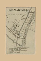 Manadaville, Pennsylvania 1862 Old Town Map Custom Print - Dauphin Co.