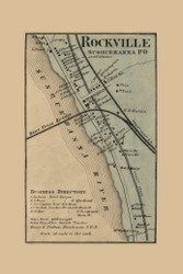 Rockville, Pennsylvania 1862 Old Town Map Custom Print - Dauphin Co.