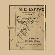 Shellstown, Pennsylvania 1862 Old Town Map Custom Print - Dauphin Co.