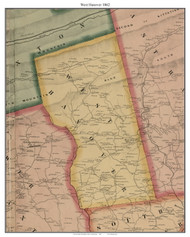 West Hanover, Pennsylvania 1862 Old Town Map Custom Print - Dauphin Co.