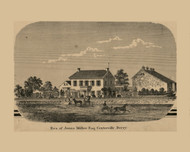 Jonas Miller Residence, Pennsylvania 1862 Old Town Map Custom Print - Dauphin Co.