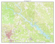 Lake Greenwood 1971 - Custom USGS Old Topo Map - South Carolina