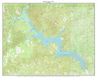Wateree Lake 1971 - Custom USGS Old Topo Map - South Carolina