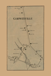 Godwinville, New Jersey 1861 Old Town Map Custom Print - Bergen & Passaic Co.