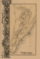 Fort Lee, New Jersey 1861 Old Town Map Custom Print - Bergen & Passaic Co.