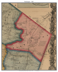Harrington, New Jersey 1861 Old Town Map Custom Print - Bergen & Passaic Co.