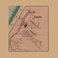Lodi Village, New Jersey 1861 Old Town Map Custom Print - Bergen & Passaic Co.