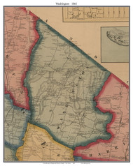 Washington - , New Jersey 1861 Old Town Map Custom Print - Bergen & Passaic Co.